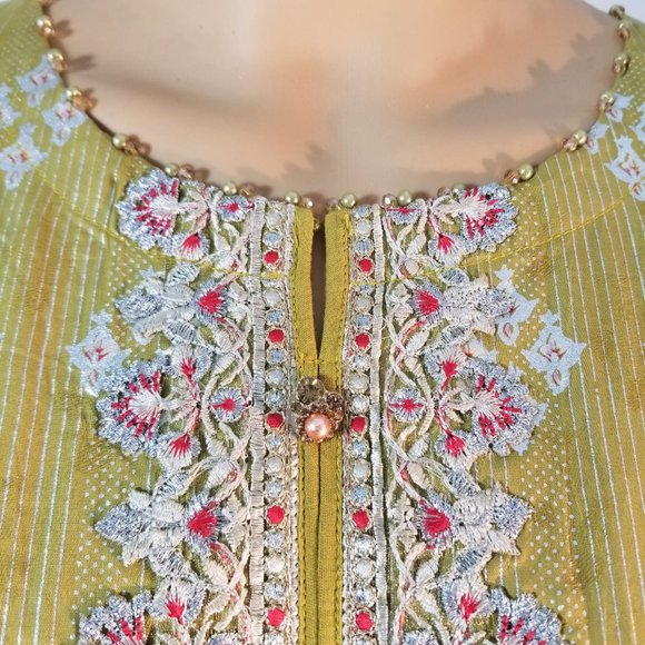 Tawakkal Pakistani Embroidered Jacquard Cotton Banarsi Shalwar Kameez Large/43 - Picture 14 of 14